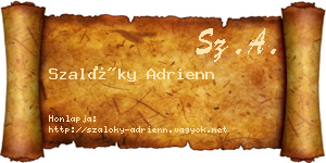 Szalóky Adrienn névjegykártya